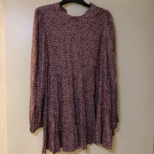 Maternity-Mock Neck Blouse -Size L. NWT Leopard Print. Only $7